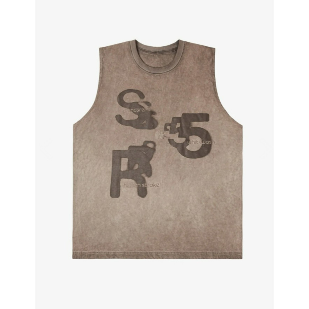 Supermade High Street Hip Hop Print Vest Tank Top - 2373